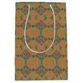 サウスウエスタンデザートインディアンスターマンデザインアート ミディアムペーパーバッグ (正面)