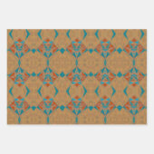 サウスウエスタンデザートインディアンスターマンデザインアート ラッピングペーパーシート (正面)