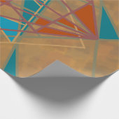 サウスウエスタンデザートインディアンスターマンデザインアート ラッピングペーパー (角)