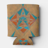 サウスウエスタンデザートインディアンスターマンデザインアート 缶クーラー (裏面)