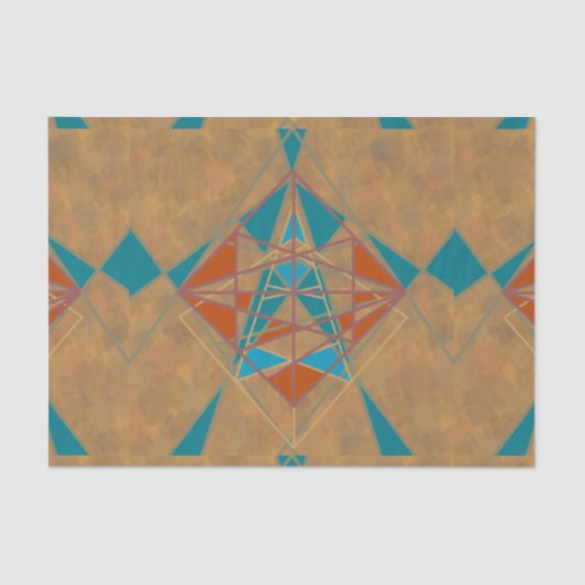 サウスウエスタンデザートインディアンスターマンデザインアート 薄葉紙 (正面)