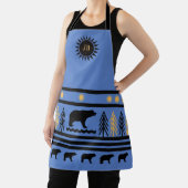 サウスウエスタンマウンテンブルーナバホブラックベアーエプロン エプロン (インサイチュ)