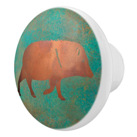 サウスウエストカワイジャベリーナダディーカッパーティール（緑がかった色） セラミックノブ (右)