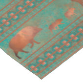 サウスウエストカワイジャベリーナファミリーカッパーティール（緑がかった色）スモール テーブルクロス (アングル)