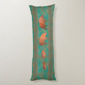 サウスウエストカワイジャベリーナファミリーカッパーティール(緑がかった色) ボディピロー (裏面 (縦))