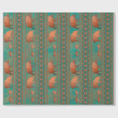 サウスウエストカワイジャベリーナファミリーカッパーティール(緑がかった色) ラッピングペーパー (フラット)