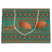 サウスウエストカワイジャベリーナファミリーカッパーティール（緑がかった色） ラージペーパーバッグ (正面)