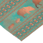 サウスウエストカワイジャベリーナファミリーカッパーティール（緑がかった色） ロングテーブルランナー (コーナー)