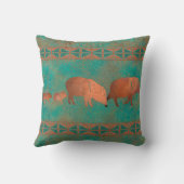 サウスウエストカワイジャベリーナファミリーティール(緑がかった色)銅16in クッション (裏面)