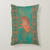 サウスウエストカワイジャベリーナベビー銅ティール（緑がかった色） アクセントクッション (正面(垂直))