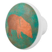 サウスウエストカワイジャベリーナママ銅ティール(緑がかった色) セラミックノブ (右)