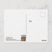 サウスウエストココペリブニペリお洒落ウサギ  ポストカード (裏面)