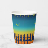 サウスウエストサンセットパインズアンドムーンデザイン 紙コップ (右)