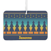 サウスウエストサンセットパインズデザイン パーソナライズされた カーエアーフレッシュナー (裏面)