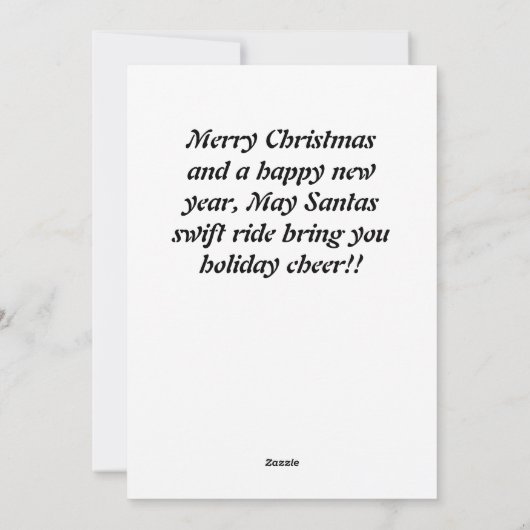 サウスウエストサンタクロースのクリスマスライド シーズンカード (裏面)