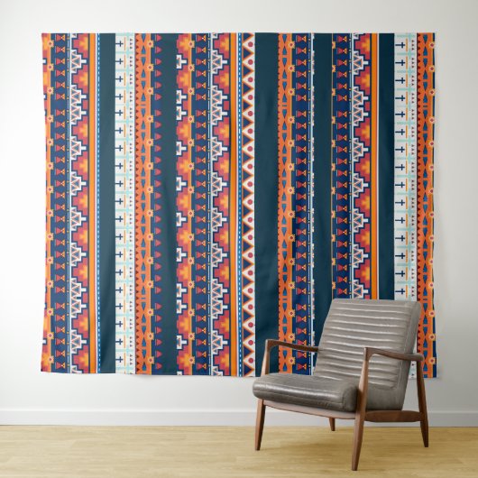 サウスウエストサンタフェ砂漠スタイルボホ先住民 タペストリー (インサイチュ(横))