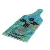 サウスウエストスタイルジアハートターコイズニューメキシコ カッティングボード (角)