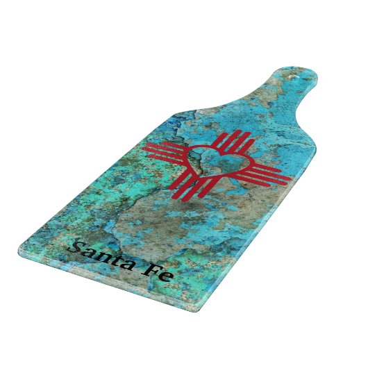 サウスウエストスタイルジアハートターコイズニューメキシコ カッティングボード (角)