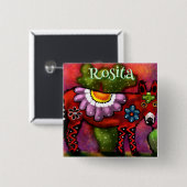 サウスウエストタラベラ – スタイルドンキーパーソナライズされた 缶バッジ (正面&裏面)