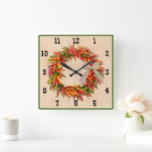 サウスウエストチリストラリースウェスタンスタイル番号 スクエア壁時計 (ホーム)