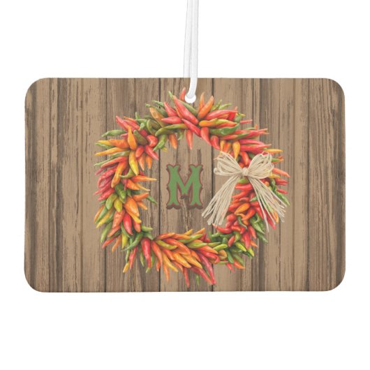 サウスウエストチリストラリースパーソナライズされたイニシャル カーエアーフレッシュナー (裏面)