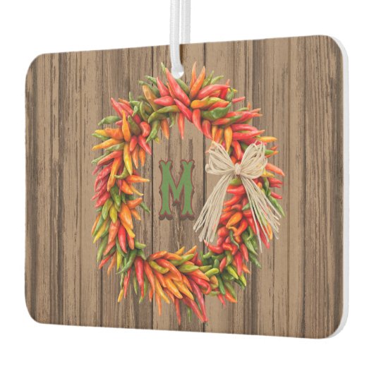 サウスウエストチリストラリースパーソナライズされたイニシャル カーエアーフレッシュナー (左)