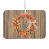 サウスウエストチリストラリースパーソナライズされたイニシャル カーエアーフレッシュナー (正面)