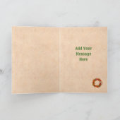 サウスウエストチリリース素朴グリーンウィンドウホリデー カード (内部)