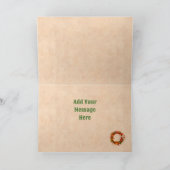 サウスウエストチリリース素朴グリーンウィンドウホリデー カード (内部)