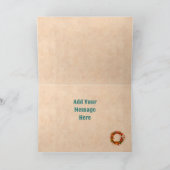 サウスウエストチリリース素朴ブルーウィンドウホリデー カード (内部)