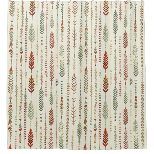 サウスウエストテラコッタボホ シャワーカーテン (正面)