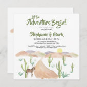 サウスウエストデザートアドベンチャーベビーシャワースクエア 招待状 (正面/裏面)