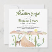 サウスウエストデザートアドベンチャーベビーシャワースクエア 招待状 (正面)