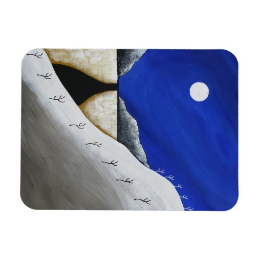 サウスウエストデザートウィンターアリゾナフォークアート マグネット (横)