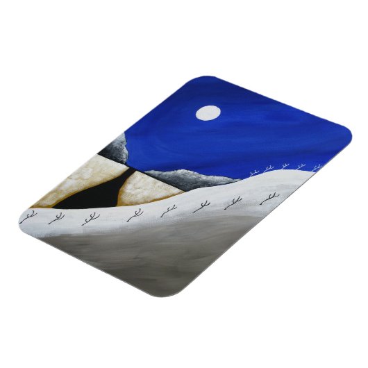 サウスウエストデザートウィンターアリゾナフォークアート マグネット (左側)