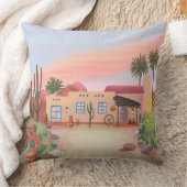 サウスウエストデザートカボスアドビハウスピーチ | クッション (ブランケット)