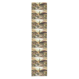 サウスウエストデザートサンライズ抽象芸術アート ショートテーブルランナー