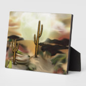 サウスウエストデザートサンライズ抽象芸術アート フォトプラーク (側面)