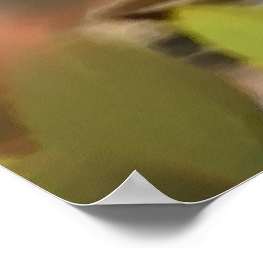 サウスウエストデザートサンライズ抽象芸術アート ポスター (角)