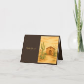 サウスウエストデザートテラコッタ結婚のゲストカード サンキューカード (正面)