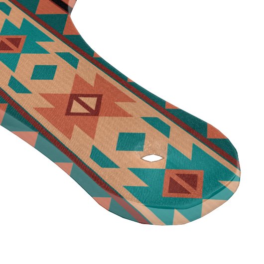 サウスウエストトライバルパターンターコイズテラコッタ カッティングボード (角)