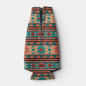 サウスウエストトライバルパターンターコイズテラコッタ ボトルクーラー (裏面)