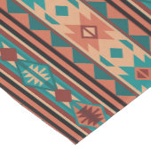 サウスウエストトライバルパターンターコイズテラコッタ ミディアムテーブルランナー (コーナー)