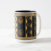 サウスウエストトライバル先住民アメリカデザイン ツートーンマグカップ (正面右)