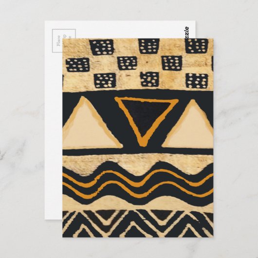 サウスウエストトライバル先住民アメリカデザイン ポストカード (正面/裏面)