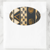 サウスウエストトライバル先住民アメリカデザイン 楕円形シール (バッグ)