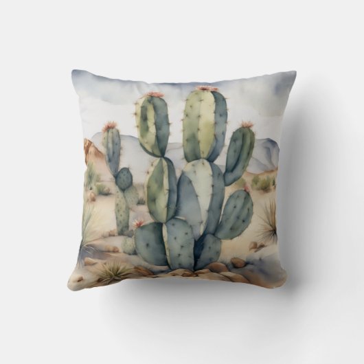 サウスウエストドリームサボスウォーターカラー クッション (裏面)