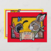 サウスウエストニューメキシコうさぎウワイル砂漠のお土産 ポストカード (正面/裏面)