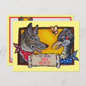 サウスウエストニューメキシココヨーテロードランナー ポストカード (正面/裏面)