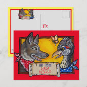 サウスウエストニューメキシココヨーテロードランナー ポストカード (正面/裏面)